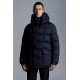 MONCLER Grimblat Kort Dunjakke Herrer Hætte Puffer Dunfrakke Vinter overtøj Natteblå