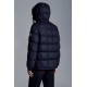 MONCLER Grimblat Kort Dunjakke Herrer Hætte Puffer Dunfrakke Vinter overtøj Natteblå