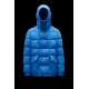 MONCLER Grimblat Kort Dunjakke Herrer Hætte Puffer Dunfrakke Vinter overtøj Sky Blå