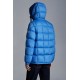 MONCLER Grimblat Kort Dunjakke Herrer Hætte Puffer Dunfrakke Vinter overtøj Sky Blå