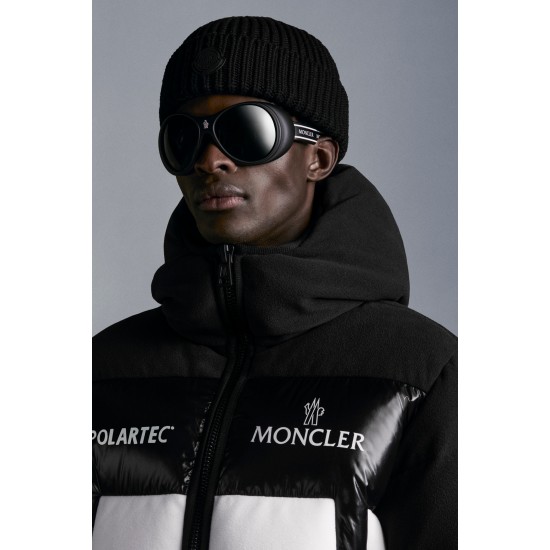 MONCLER Malavoy Kort Dunjakke Herrer Hætte Puffer Dunfrakke Vinter overtøj Sort hvid