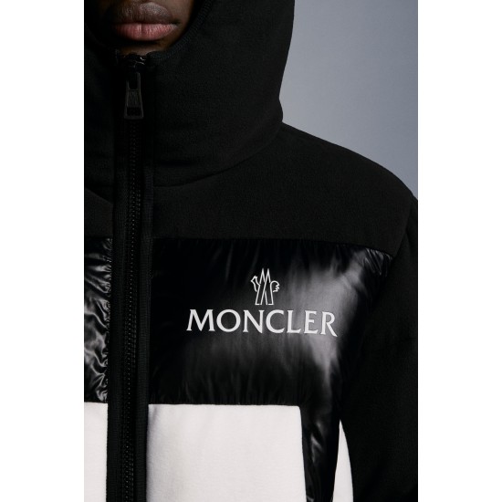 MONCLER Malavoy Kort Dunjakke Herrer Hætte Puffer Dunfrakke Vinter overtøj Sort hvid