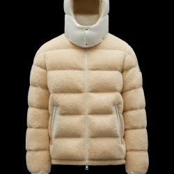 MONCLER Michon Dunjakke Herrer Hætte Puffer Dunfrakke Vinter overtøj Sand Beige