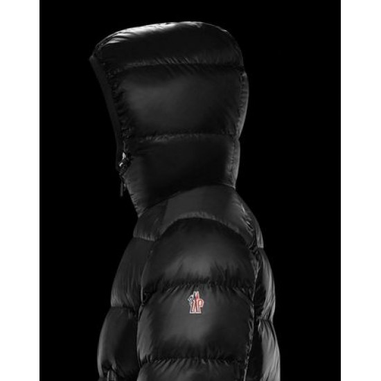 Moncler GRENOBLE Herre Hætte Down Puffer Jackets Sort