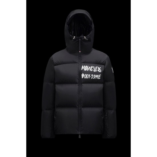 Moncler GRENOBLE Herrer Puffers Hætte Dunjakker Kort Casual Style Sort