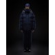 Moncler GRENOBLE Herrer Puffers Hætte Dunjakker Kort Stripe Navy Blå