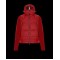 Moncler GRENOBLE Nylon Plain Logo Herrer Padded Hætte Dunjakker Rød