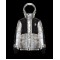 Moncler GRENOBLE Kort Nylon Logo Herrer Hætte Dunjakker Silver Sort