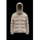 Moncler Maya Corduroy Jacket Kort Quilted Dunjakker Herrer Hætte Dunfrakker Vinter overtøj Melange Light grå