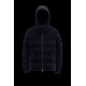 Moncler Maya Corduroy Jacket Kort Quilted Dunjakker Herrer Hætte Dunfrakker Vinter overtøj Natteblå