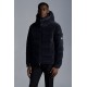 Moncler Maya Corduroy Jacket Kort Quilted Dunjakker Herrer Hætte Dunfrakker Vinter overtøj Natteblå