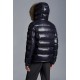 Moncler Maya Fur Kort Quilted Dunjakker Herrer Hætte Dunfrakker Vinter overtøj Natteblå