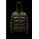 Moncler Maya Kort Quilted Dunjakke Herrer Hætte Dunfrakker Vinter overtøj militærgrøn