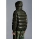 Moncler Maya Kort Quilted Dunjakke Herrer Hætte Dunfrakker Vinter overtøj militærgrøn