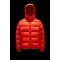 Moncler Maya Kort Quilted Dunjakke Herrer Hætte Dunfrakker Vinter overtøj Bright Orange