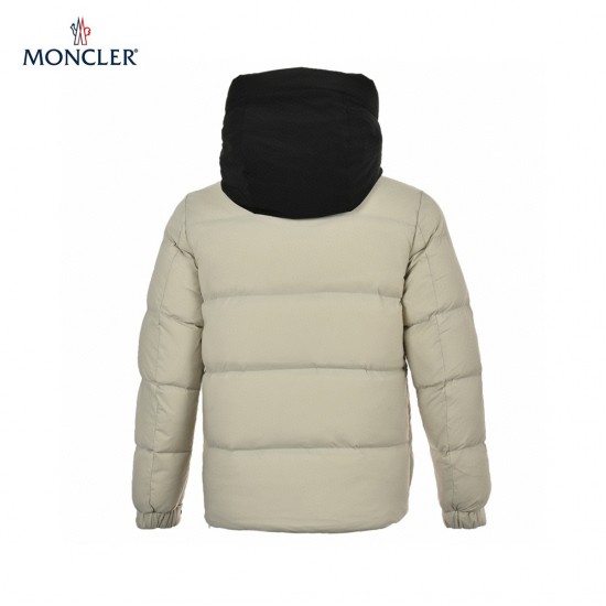 22FW Moncler Madeira Hooded Short Sort Navy Lange ærmer Dunjakke