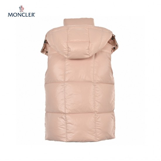 23FW Moncler Gilets Lyserød Green Ærmeløs Dunvest Frakke