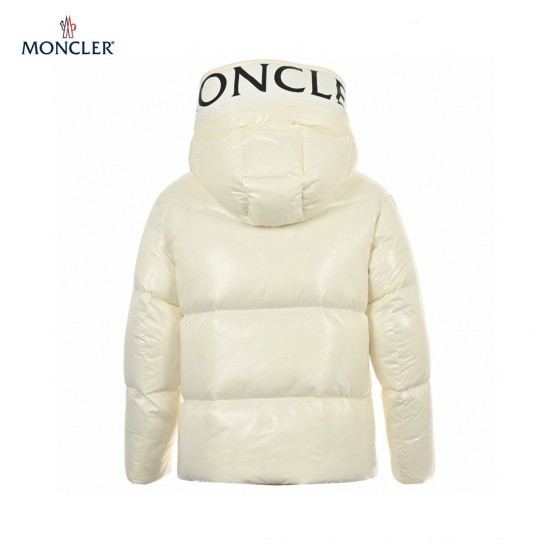 23FW Moncler Hooded Lange ærmer Short Dunjakke Beige Frakke