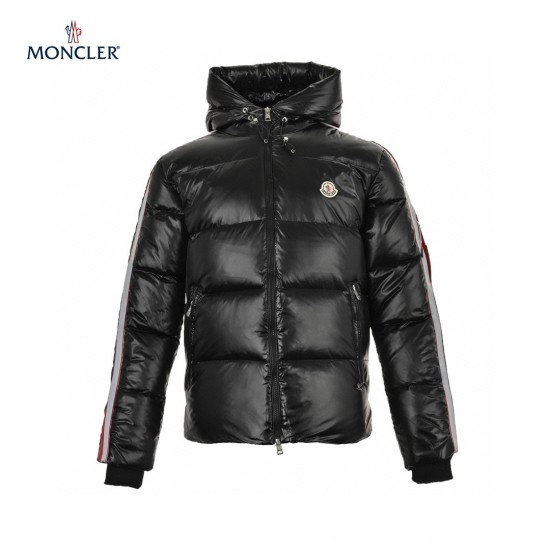 23FW Moncler Montbeliard Giubbotto Sort Lange ærmer Dunjakke