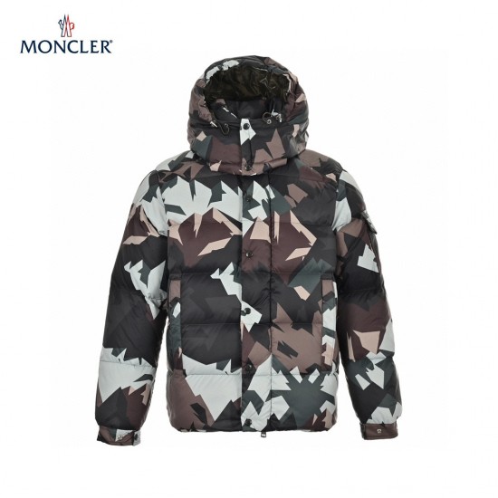 23FW Moncler Mosa Hooded Lange ærmer Dunjakke Multicolour