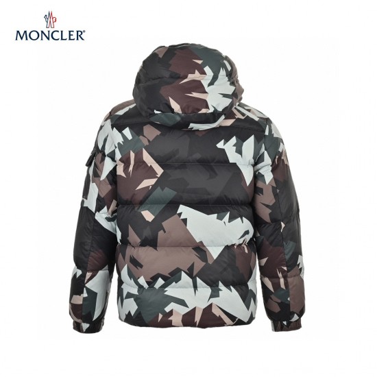 23FW Moncler Mosa Hooded Lange ærmer Dunjakke Multicolour