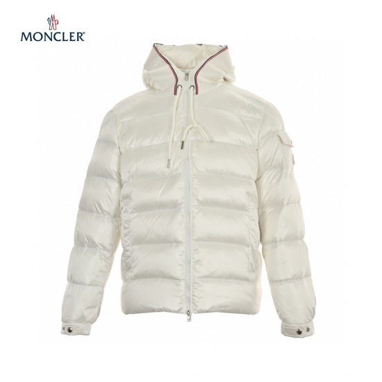 23FW Moncler Pavin Hood Hvid Lange ærmer Dunjakke