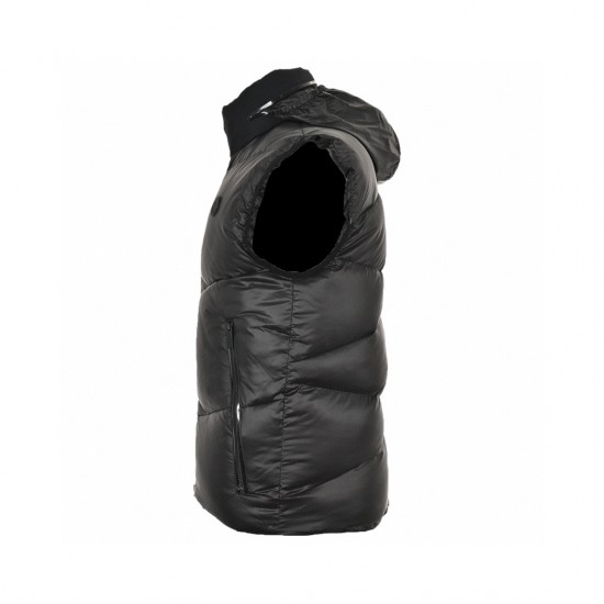 23FW Moncler Tago Sort Ærmeløs Hooded Dunvest Frakke