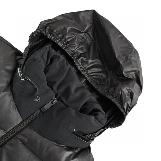 23FW Moncler Tago Sort Ærmeløs Hooded Dunvest Frakke