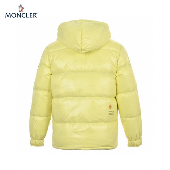 23FW Moncler x FRGMT Sort Gul Lange ærmer Dunjakke