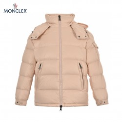 Moncler Maire Hooded Quilted Shell Lyserød Lange ærmer Dunjakke 