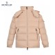 Moncler Maire Hooded Quilted Shell Lyserød Lange ærmer Dunjakke