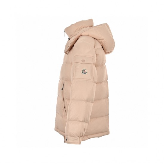 Moncler Maire Hooded Quilted Shell Lyserød Lange ærmer Dunjakke