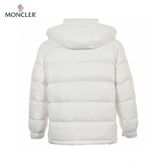 Moncler Maire Hooded Quilted Shell Hvid Lange ærmer Dunjakke