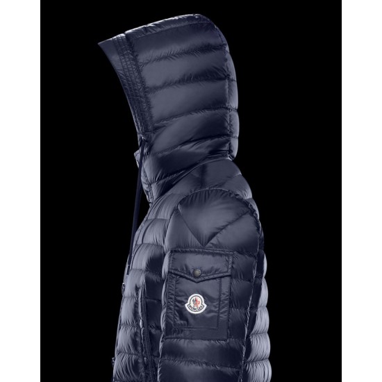 Moncler Benjamin Parka Matt Hætte Dunjakke Herrer Vinter Dunfrakke Dark Blå