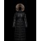 Moncler Dunjakke Dame lang Dunfrakke Vintertøj With Fur Collar Hat Hudson Sort 