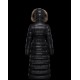 Moncler Dunjakke Dame lang Dunfrakke Vintertøj With Fur Collar Hat Hudson Sort