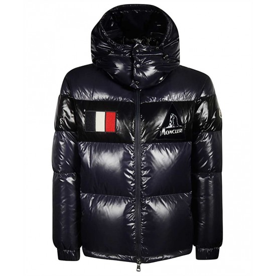 Moncler Gary Hætte Down Puffer Jacket Herrer Down Parka Coat Vinter overtøj Sort