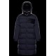 Moncler Hætte Down Puffer Jacket Herrer lang Down Parka Vinter Coat Dark Blå