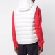 Moncler Timothy Hætte Padded Gilet Down Puffer Vest til mænd hvid