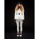 Moncler Dunjakke Dame Dunfrakke Vintertøj With Fur Collar Hat Grennoble hvid