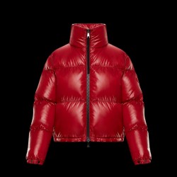 Moncler Down Puffer Jacket Dame Dunfrakke Kort Vintertøj Rimac Rød 