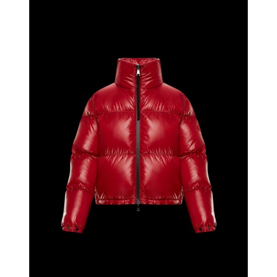 Moncler Down Puffer Jacket Dame Dunfrakke Kort Vintertøj Rimac Rød