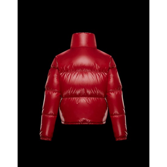 Moncler Down Puffer Jacket Dame Dunfrakke Kort Vintertøj Rimac Rød