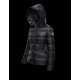 Moncler Hætte Dunjakke Dame Kort Dunfrakke Vintertøj With Fur Collar ARMOISE Sort