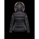 Moncler Hætte Dunjakke Dame Kort Dunfrakke Vintertøj With Fur Collar ARMOISE Sort