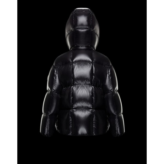 Moncler Hætte Down Puffer Jacket Dame Dunfrakke Kort Vintertøj Sort